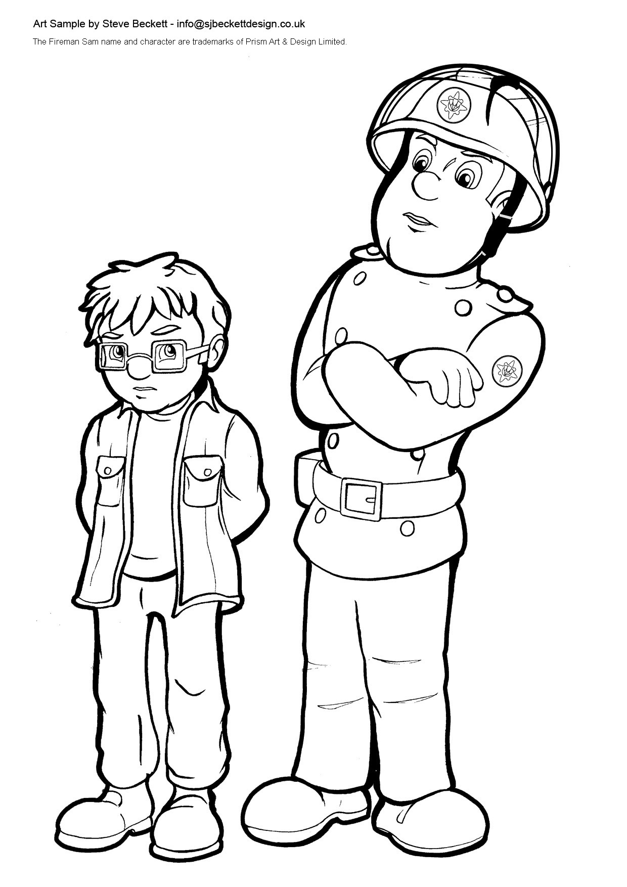 Fireman Sam coloring pages